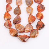 Natural Brown Dragon Veins Achate Cut Slab Slice Loose Beads