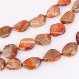 Natural Brown Dragon Veins Achate Cut Slab Slice Loose Beads