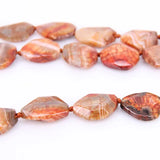 Natural Brown Dragon Veins Achate Cut Slab Slice Loose Beads
