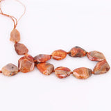 Natural Brown Dragon Veins Achate Cut Slab Slice Loose Beads