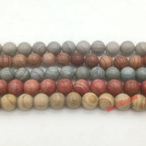Natural Wood Stone Beads 6 8 10MM for Jewelry Making