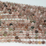 Natural Brown Rutilated Quartz Round Beads 8mm