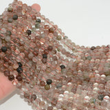 Natural Brown Rutilated Quartz Round Beads 8mm