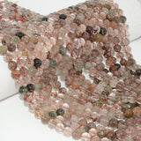 Natural Brown Rutilated Quartz Round Beads 8mm