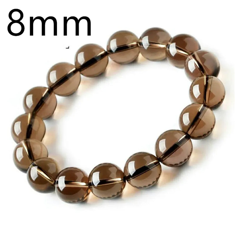 Brown Smoky Crystal Quartz Bracelet 8mm-16mm AAAAAA