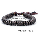 Hand Carved Wooden Buddha Beads Bracelet for Women and Men