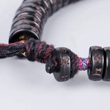 Hand Carved Wooden Buddha Beads Bracelet for Women and Men