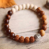 Buddhist Rudraksha Seeds Bracelet Bohemia Style Wrist Meditation