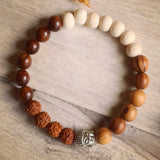 Buddhist Rudraksha Seeds Bracelet Bohemia Style Wrist Meditation