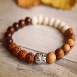 Buddhist Rudraksha Seeds Bracelet Bohemia Style Wrist Meditation