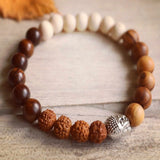 Buddhist Rudraksha Seeds Bracelet Bohemia Style Wrist Meditation