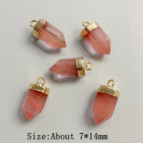 Natural Bullet Shape Stone Pendant Amethyst Quartz Opal Pendant