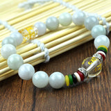 Natural Burma Green Jade Bracelet 10MM Beads Gemstone Bangle