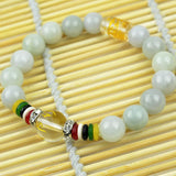 Natural Burma Green Jade Bracelet 10MM Beads Gemstone Bangle