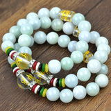 Natural Burma Green Jade Bracelet 10MM Beads Gemstone Bangle