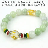 Natural Burma Green Jade Bracelet 10MM Beads Gemstone Bangle