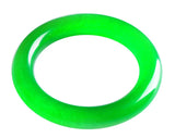 Dark Green Burma Ice Jade Round Bar Bracelet for Women