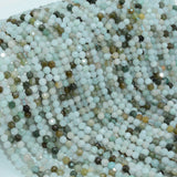 Natural Burma Jade Faceted Round Beads 4mm