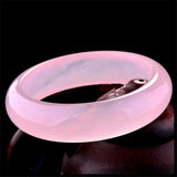 Natural Burma Jade A Ice Pink Bangle Jewelry Fine Gemstone Jadeite Bracelet