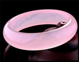Natural Burma Jade A Ice Pink Bangle Jewelry Fine Gemstone Jadeite Bracelet