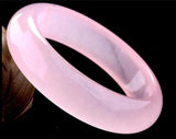 Natural Burma Jade A Ice Pink Bangle Jewelry Fine Gemstone Jadeite Bracelet