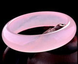 Natural Burma Jade A Ice Pink Bangle Jewelry Fine Gemstone Jadeite Bracelet