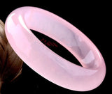 Natural Burma Jade A Ice Pink Bangle Jewelry Fine Gemstone Jadeite Bracelet