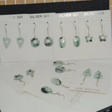 Natural Burma Jadeite Hollow 925 Silver Earring Pendants, 10-18mm