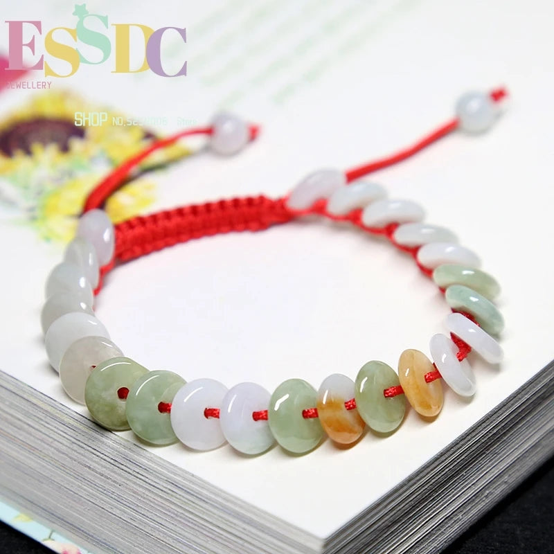 Burma Jadeite Red Lucy Bracelet for Women Bangle Jade Jewelry