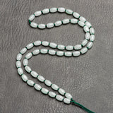 Burmese A-goods Green Lutong Jade Beads Lanyard Necklace