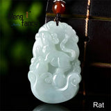 Burmese Jade Chinese Zodiac Pendant Engraved Fine Jewelry