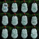 Burmese Jade Chinese Zodiac Pendant Engraver Jewelry for Women and Men