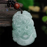 Burmese Jade Chinese Zodiac Pendant Engraver Jewelry for Women and Men