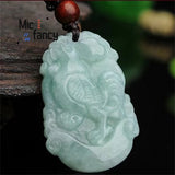 Burmese Jade Chinese Zodiac Pendant Engraver Jewelry for Women and Men