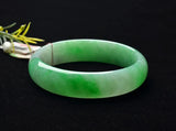 Burmese Jadeite Light Green Two-color Bracelet Princess Jewelry