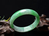 Burmese Jadeite Light Green Two-color Bracelet Princess Jewelry