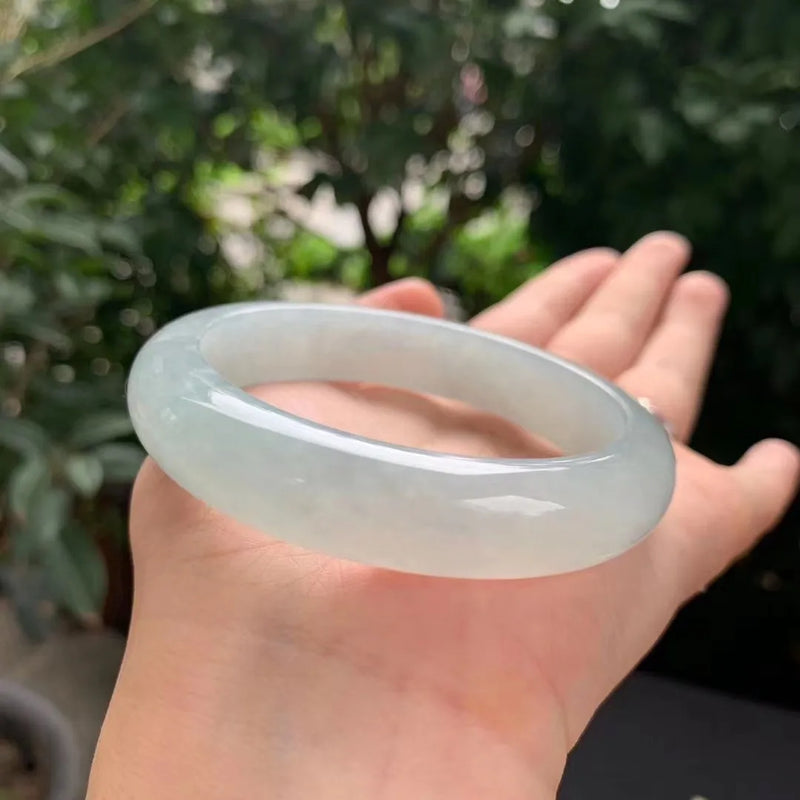Burmese Jadeite Light Purple Bracelet Princess Jewelry Gift for Girlfriend