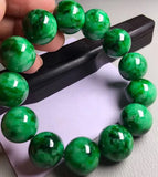 Burmese Jadeite Green Tielongsheng Bracelet for Men and Women