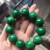 Burmese Jadeite Green Tielongsheng Bracelet for Men and Women