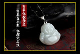 Burmese Jadeite Maitreya Buddha Pendant Necklace for Women