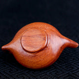 Natural Burmese Yellow Flower Pear Red Acid Branch Carving Play Small Pieces