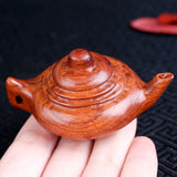 Natural Burmese Yellow Flower Pear Red Acid Branch Carving Play Small Pieces
