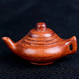 Natural Burmese Yellow Flower Pear Red Acid Branch Carving Play Small Pieces