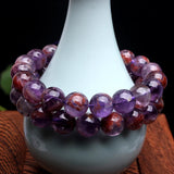 Cacoxenite Amethyst Bracelet Gemstone DIY Jewelry for Women