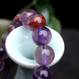 Natural Cacoxenite Amethyst Bracelet Gemstone Diy Jewelry Women Gift