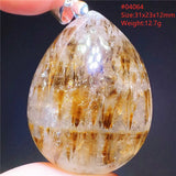 Natural Cacoxenite Purple Rutilated Bead Pendant Necklace