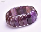 Cacoxenite Purple Rutilated Quartz Bracelet Auralite 23 Men Women Beads