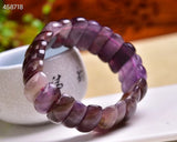Cacoxenite Purple Rutilated Quartz Bracelet Auralite 23 Men Women Beads