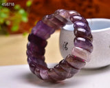 Cacoxenite Purple Rutilated Quartz Bracelet Auralite 23 Men Women Beads