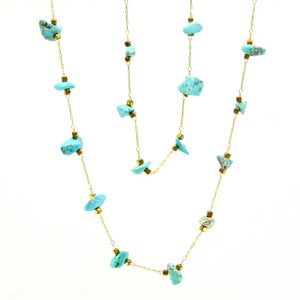 Calaite Turquoise Stone Necklace Stainless Steel Choker Green Stone Jewelry